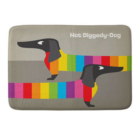 Anderson Design Group Rainbow Dogs Memory Foam Bath Mat