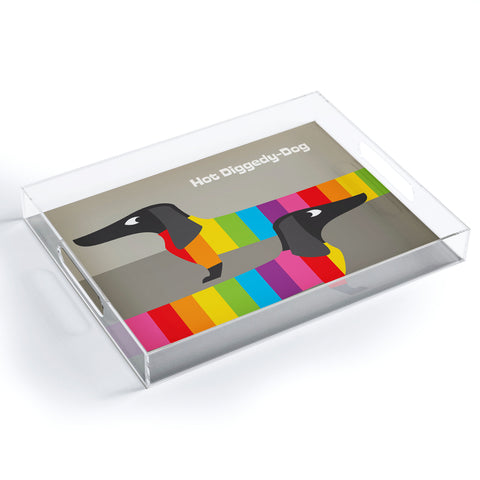 Anderson Design Group Rainbow Dogs Acrylic Tray
