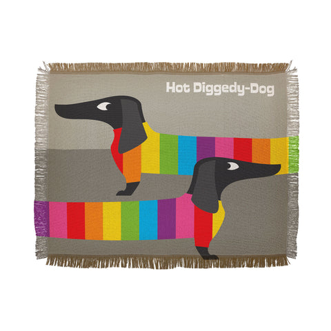 Anderson Design Group Rainbow Dogs Throw Blanket