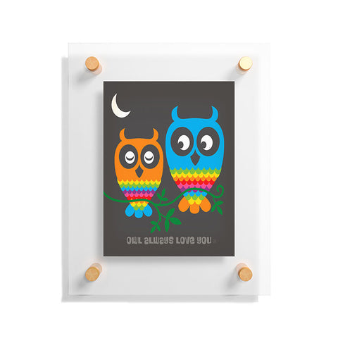 Anderson Design Group Rainbow Owls Floating Acrylic Print