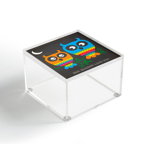 Anderson Design Group Rainbow Owls Acrylic Box