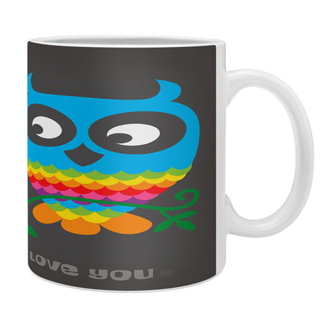 Anderson Design Group Rainbow Owls Coffee Mug