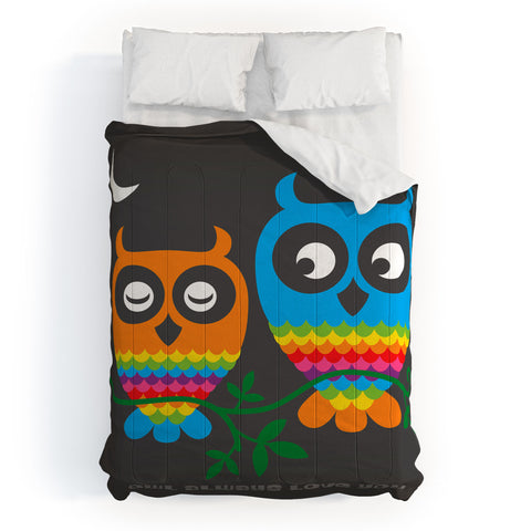 Anderson Design Group Rainbow Owls Comforter