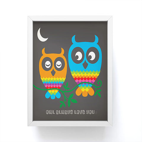 Anderson Design Group Rainbow Owls Framed Mini Art Print