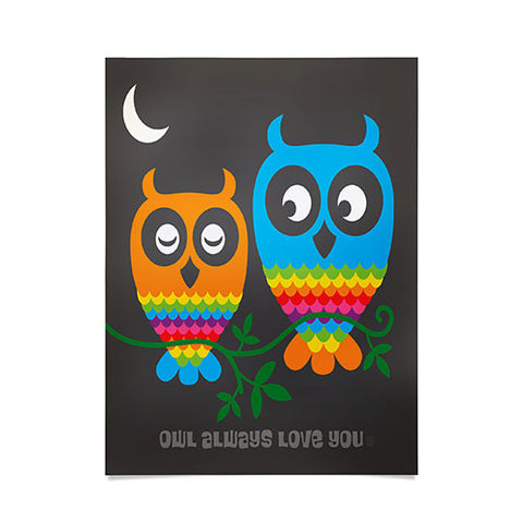Anderson Design Group Rainbow Owls Poster