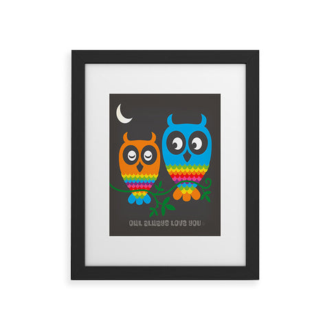 Anderson Design Group Rainbow Owls Framed Art Print