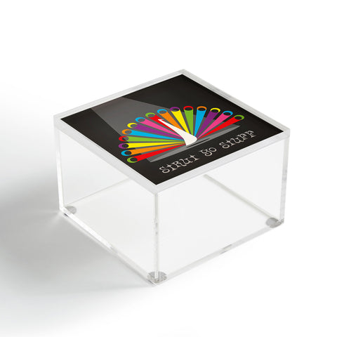 Anderson Design Group Rainbow Peacock Acrylic Box