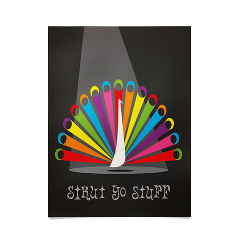 Anderson Design Group Rainbow Peacock Poster