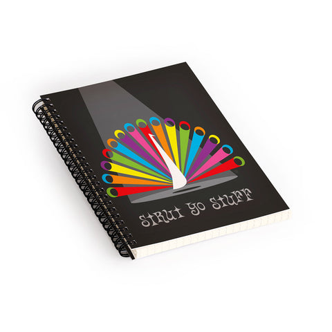 Anderson Design Group Rainbow Peacock Spiral Notebook