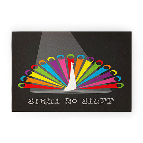Anderson Design Group Rainbow Peacock Welcome Mat