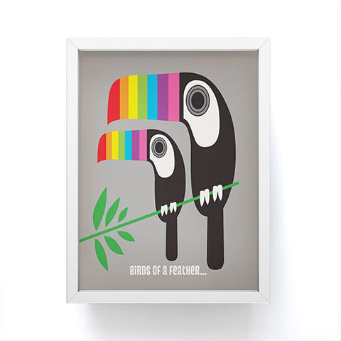 Anderson Design Group Rainbow Toucans Framed Mini Art Print