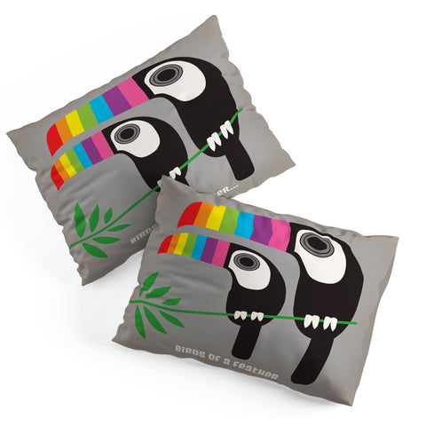 Anderson Design Group Rainbow Toucans Pillow Shams