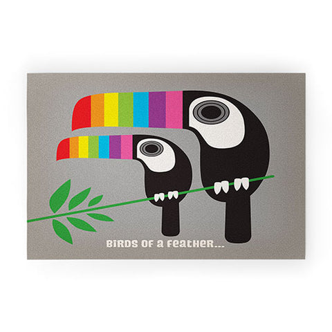 Anderson Design Group Rainbow Toucans Welcome Mat