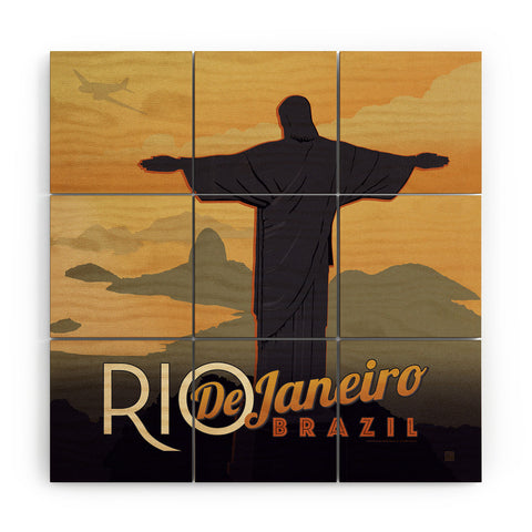 Anderson Design Group Rio De Janeiro Wood Wall Mural