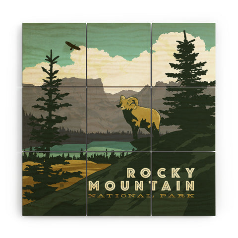 Anderson Design Group Rocky Mountain National Park Wood Wall Mural