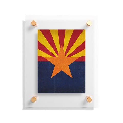 Anderson Design Group Rustic Arizona State Flag Floating Acrylic Print