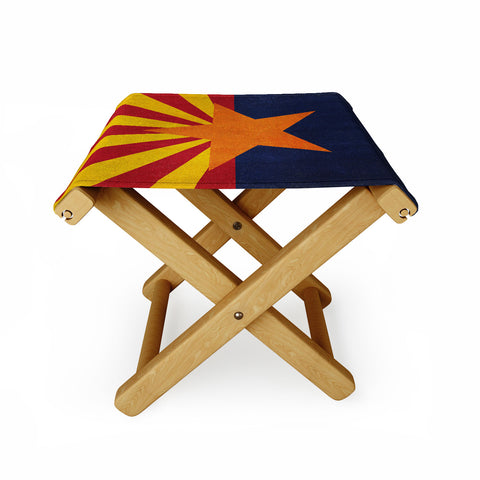 Anderson Design Group Rustic Arizona State Flag Folding Stool