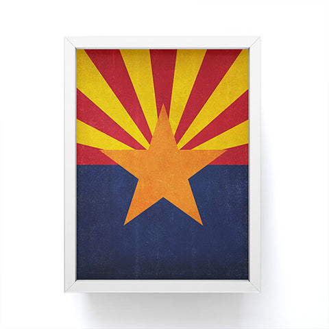 Anderson Design Group Rustic Arizona State Flag Framed Mini Art Print