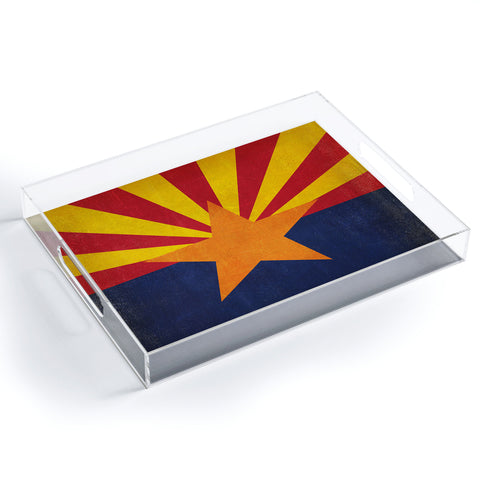 Anderson Design Group Rustic Arizona State Flag Acrylic Tray