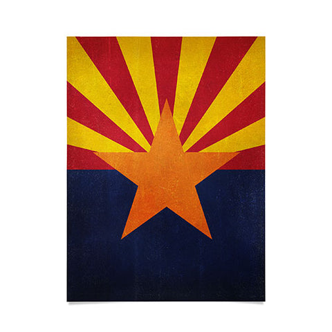 Anderson Design Group Rustic Arizona State Flag Poster