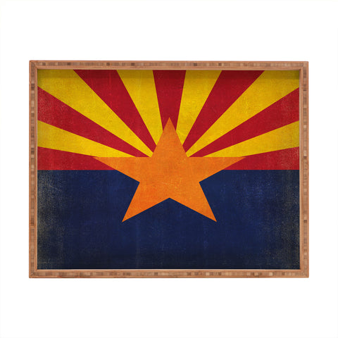Anderson Design Group Rustic Arizona State Flag Rectangular Tray