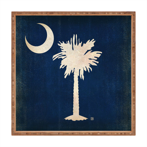 Anderson Design Group Rustic South Carolina State Flag Square Tray