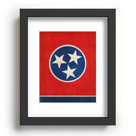 Anderson Design Group Rustic Tennessee State Flag Recessed Framing Rectangle