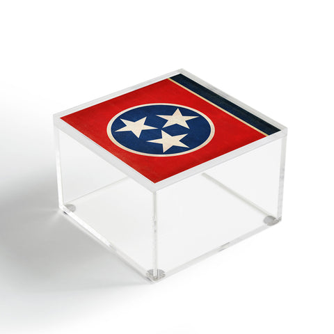 Anderson Design Group Rustic Tennessee State Flag Acrylic Box