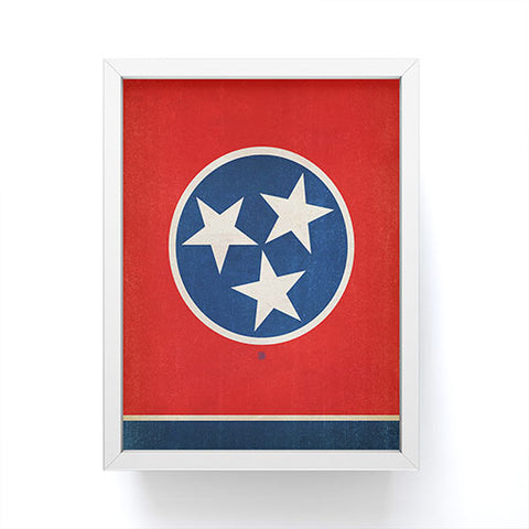 Anderson Design Group Rustic Tennessee State Flag Framed Mini Art Print