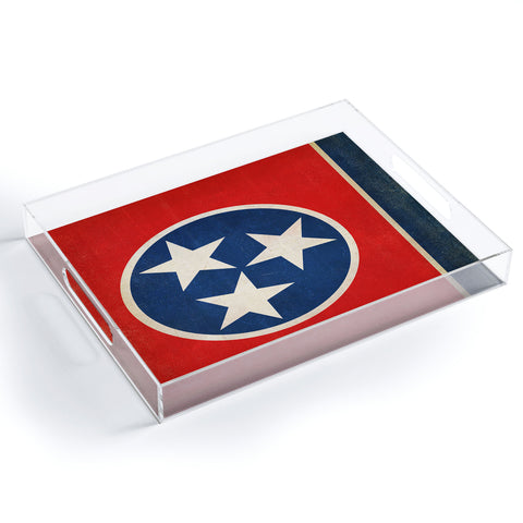 Anderson Design Group Rustic Tennessee State Flag Acrylic Tray