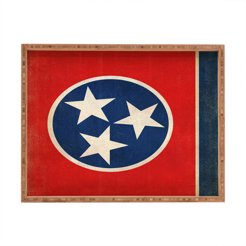 Anderson Design Group Rustic Tennessee State Flag Rectangular Tray