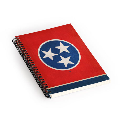 Anderson Design Group Rustic Tennessee State Flag Spiral Notebook