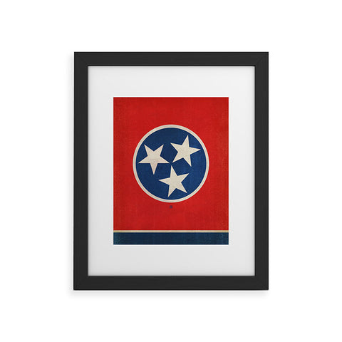 Anderson Design Group Rustic Tennessee State Flag Framed Art Print