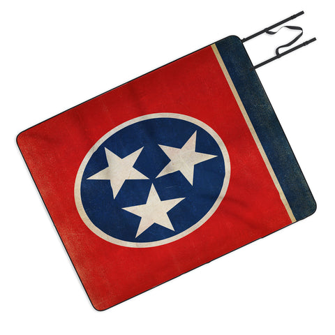 Anderson Design Group Rustic Tennessee State Flag Picnic Blanket