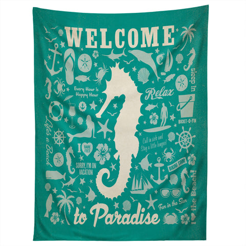 Anderson Design Group Seahorse Pattern Tapestry
