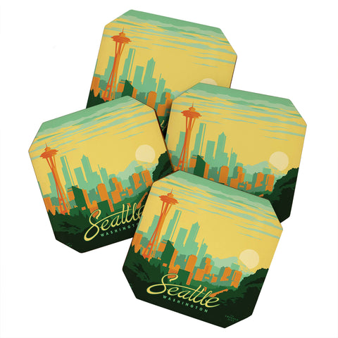 Anderson Design Group Seattle Coaster Set