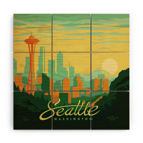 Anderson Design Group Seattle Wood Wall Mural