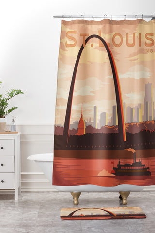 Anderson Design Group St Louis Shower Curtain And Mat