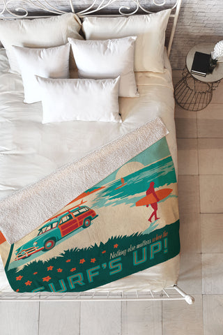 Anderson Design Group Surfs Up Fleece Throw Blanket