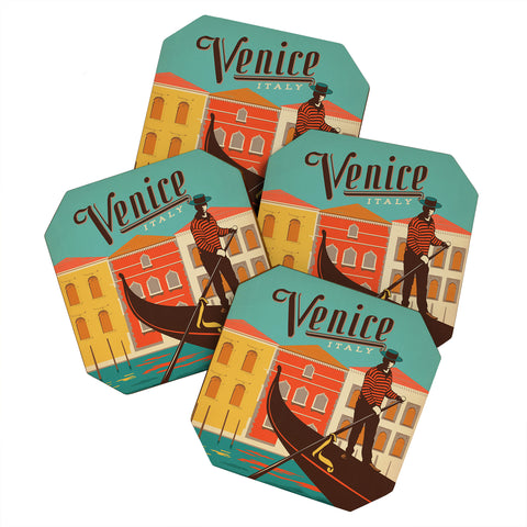 Anderson Design Group Venice 1 Coaster Set