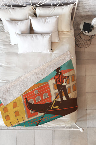 Anderson Design Group Venice 1 Fleece Throw Blanket