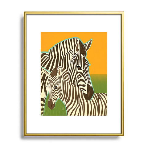 Anderson Design Group Zebras Metal Framed Art Print