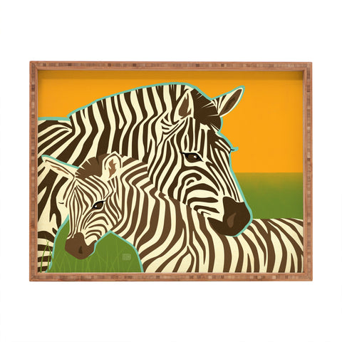 Anderson Design Group Zebras Rectangular Tray