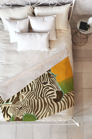 Anderson Design Group Zebras Fleece Throw Blanket