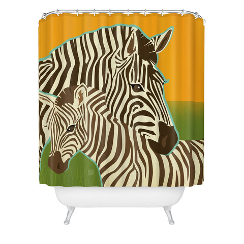 Anderson Design Group Zebras Shower Curtain