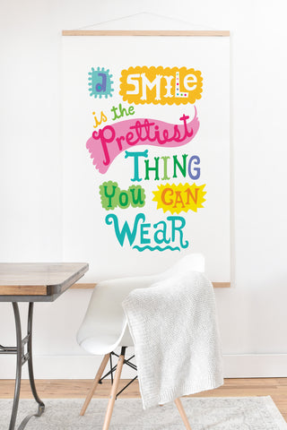 Andi Bird A Smile Is the Prettiest Thing You Can Wear Art Print And Hanger