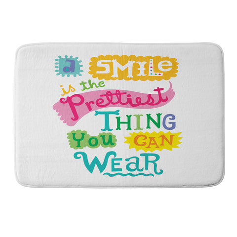 Andi Bird A Smile Is the Prettiest Thing You Can Wear Memory Foam Bath Mat