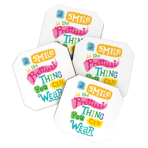 Andi Bird A Smile Is the Prettiest Thing You Can Wear Coaster Set