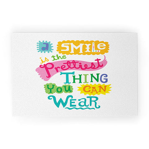 Andi Bird A Smile Is the Prettiest Thing You Can Wear Welcome Mat