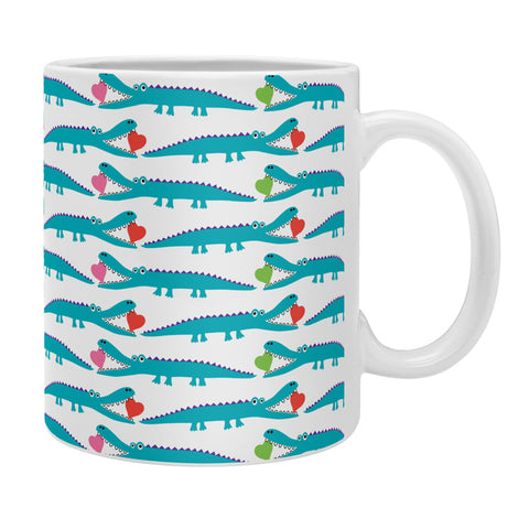 Andi Bird Alligator Love Aqua Coffee Mug
